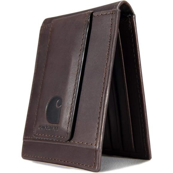 Front Pocket Wallets, Durable Canvas or Leather Wallet With & Without Money Clip - Picture 2 of 6